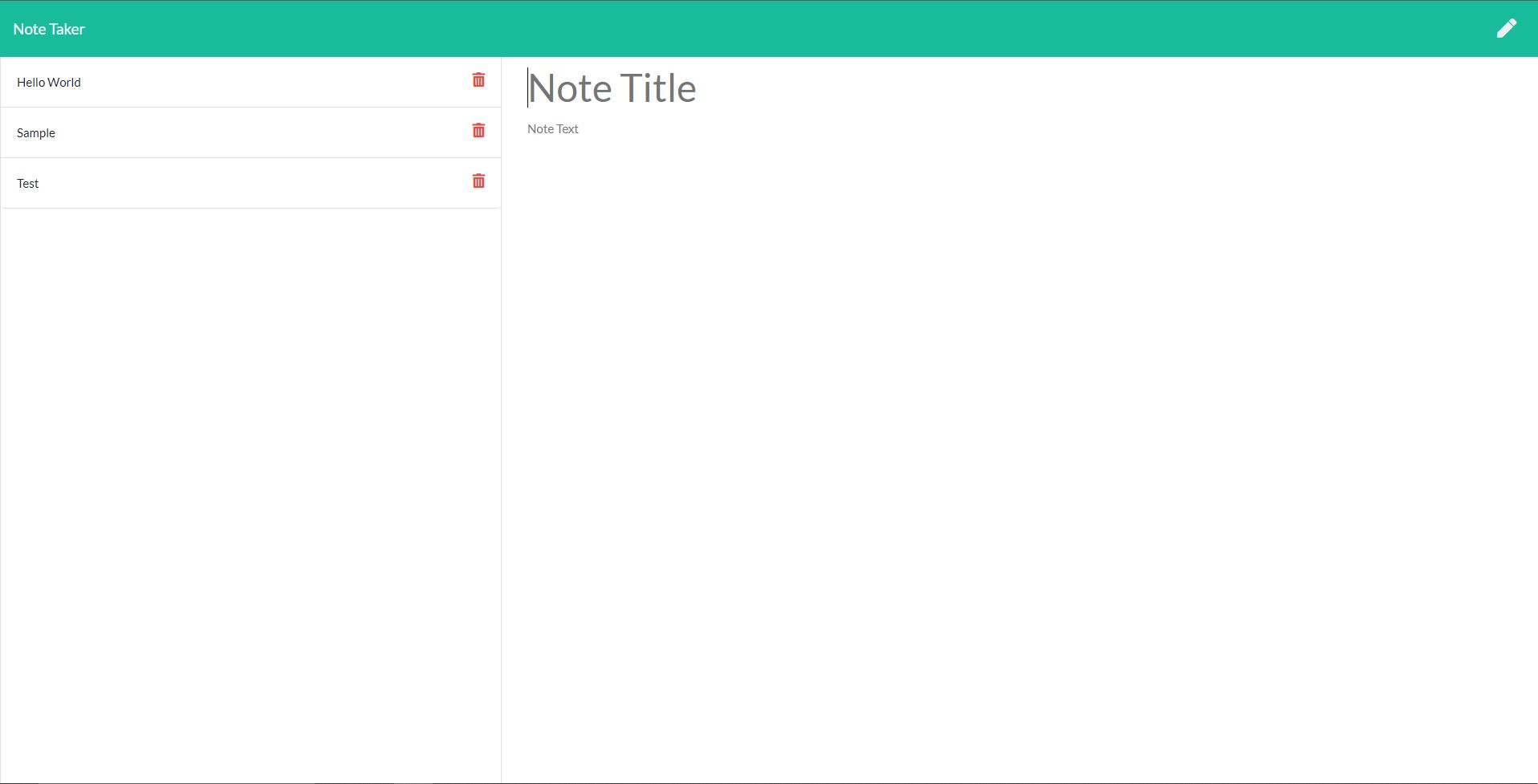 note taker screenshot